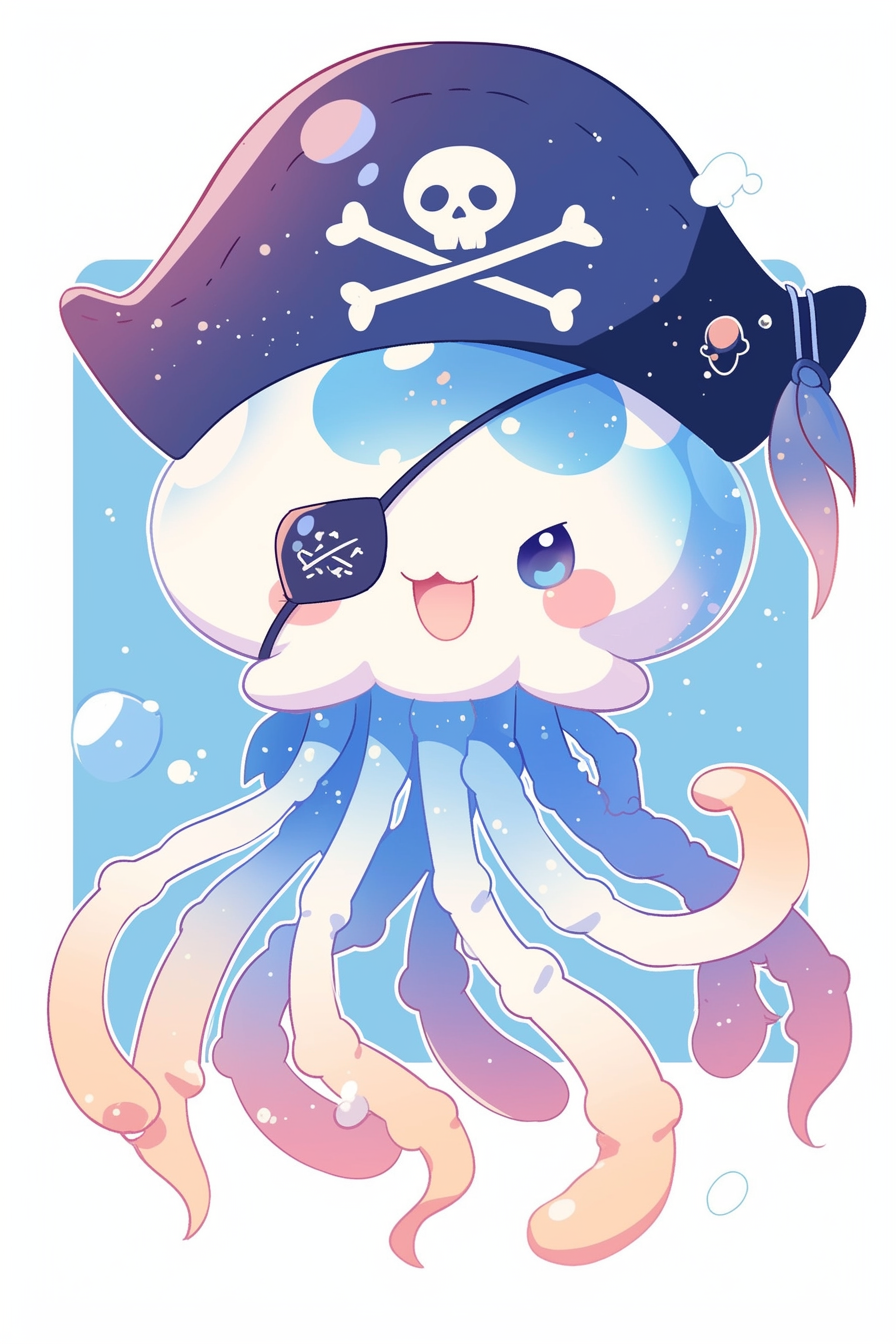 Adorable Pirate Jellyfish